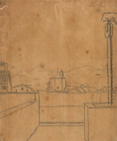 Rooftop View of a Baptistry by John Robert Cozens